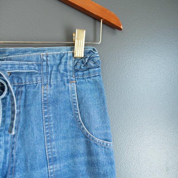 Vintage 1970's Braided Flare Jeans - Picture 4 of 10